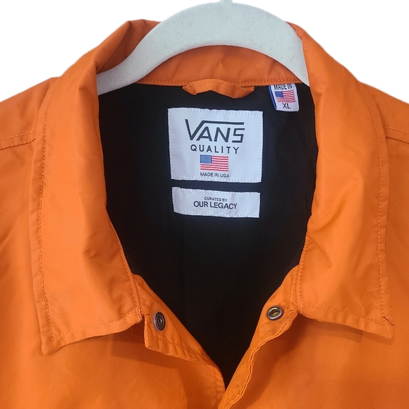 VANS NWT 🏷️ "Our Legacy" Edition Waterproof Windproof Orange Jacket Coat XL - Picture 2 of 16